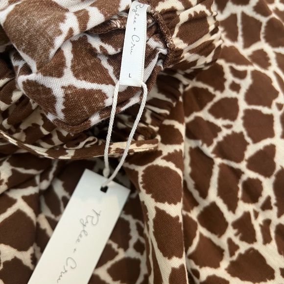 Rylee + Cru animal print dress NWT. Giraffe spots - Picture 6 of 8